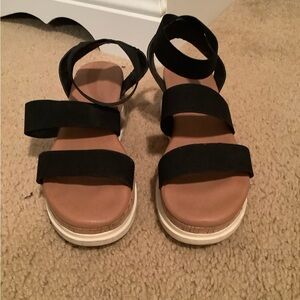 Black and Tan Women's Sandals